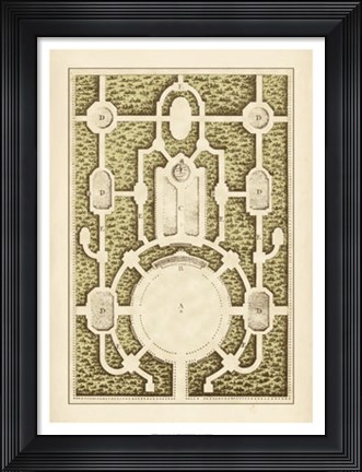 Framed Garden Maze I Print