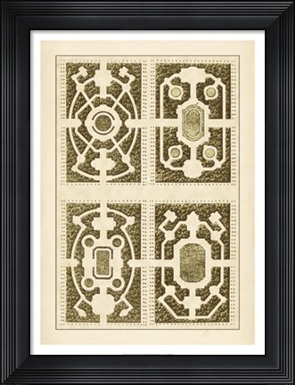 Framed Garden Maze II Print