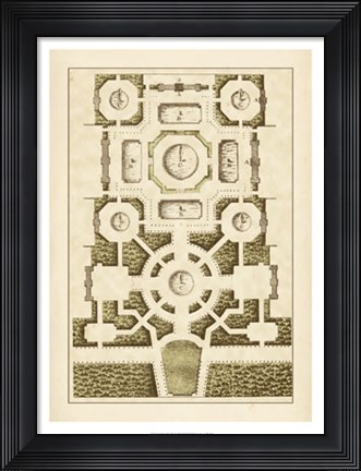 Framed Garden Maze III Print