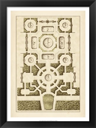Framed Garden Maze III Print