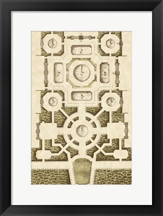 Framed Garden Maze III Print