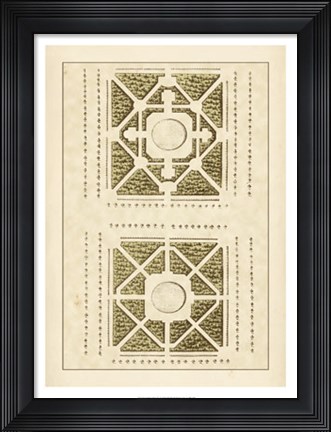 Framed Garden Maze IV Print