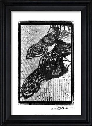 Framed Cafe Shadows I Print