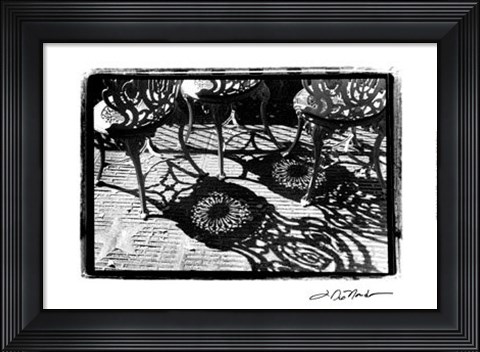 Framed Cafe Shadows II Print