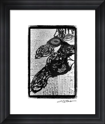 Framed Cafe Shadows I Print