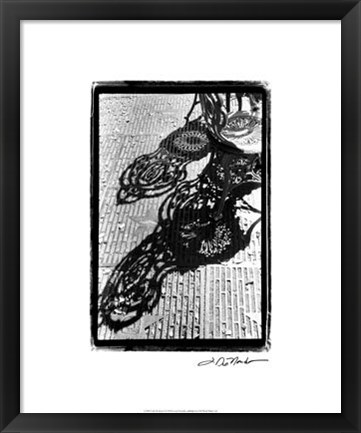 Framed Cafe Shadows I Print
