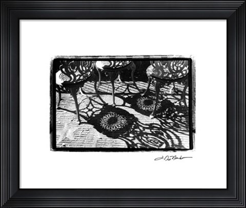 Framed Cafe Shadows II Print