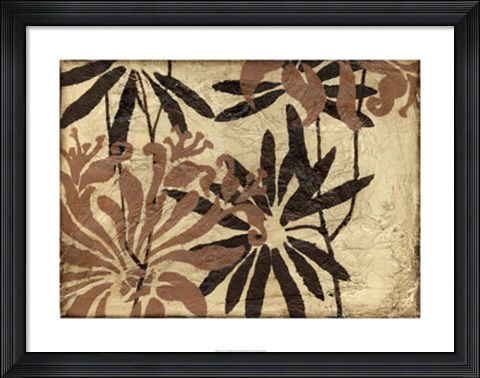 Framed Tawny Floral III Print