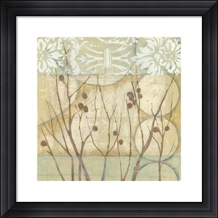 Framed Willow and Lace I Print