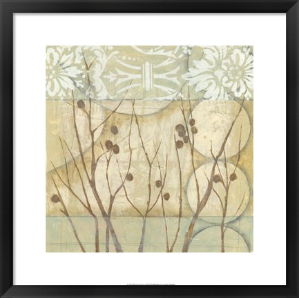 Framed Willow and Lace I Print