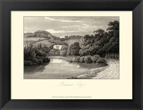 Framed View of Beaumont Lodge Print
