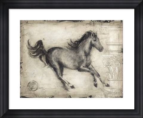 Framed Roman Horse I Print