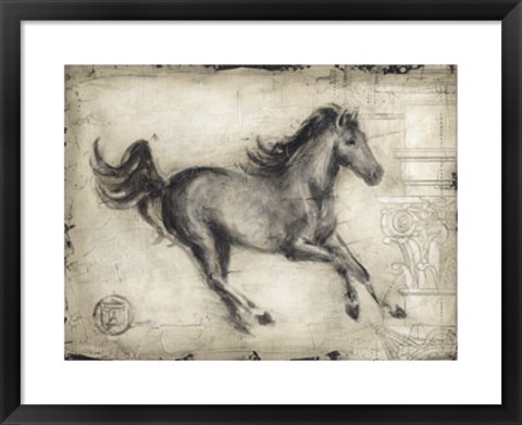 Framed Roman Horse I Print