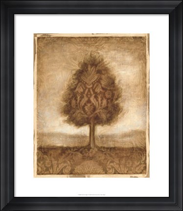 Framed Patterned Maple I Print