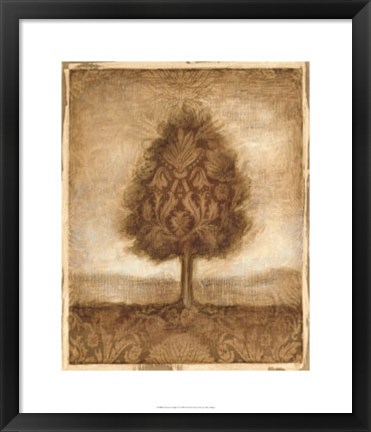 Framed Patterned Maple I Print