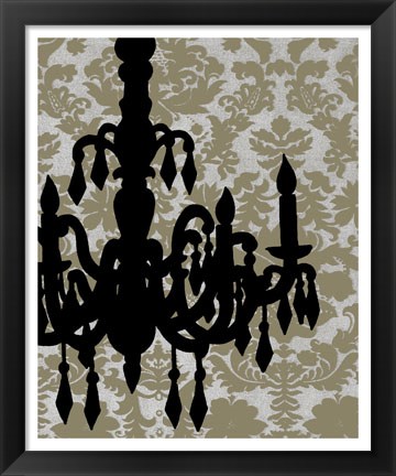 Framed Chandelier Silhouette II Print