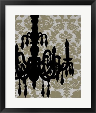 Framed Chandelier Silhouette II Print