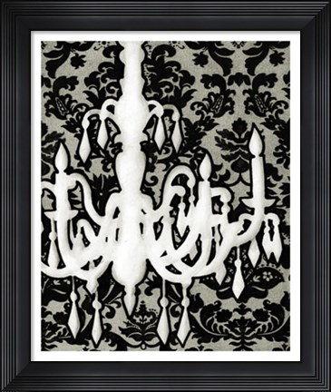 Framed Patterned Chandelier II Print