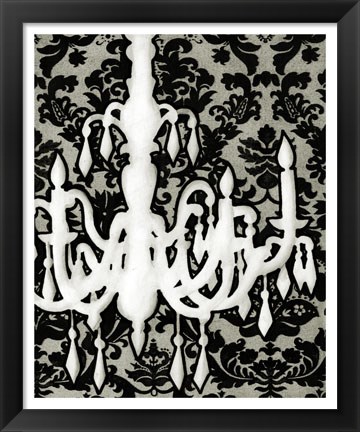 Framed Patterned Chandelier II Print