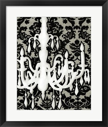 Framed Patterned Chandelier II Print