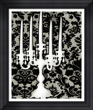 Framed Patterned Candelabra II Print