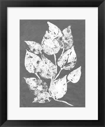 Framed Frosty Philodendron I Print