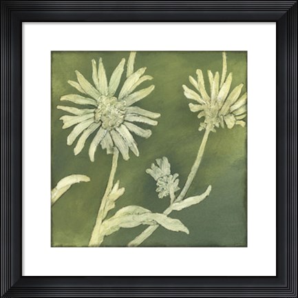 Framed Verdigris Blossoms IV Print