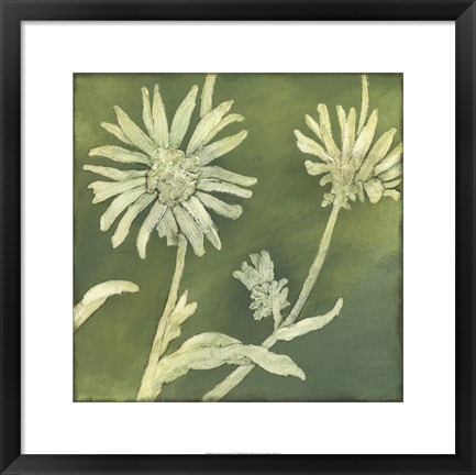 Framed Verdigris Blossoms IV Print