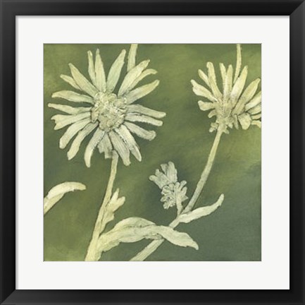 Framed Verdigris Blossoms IV Print