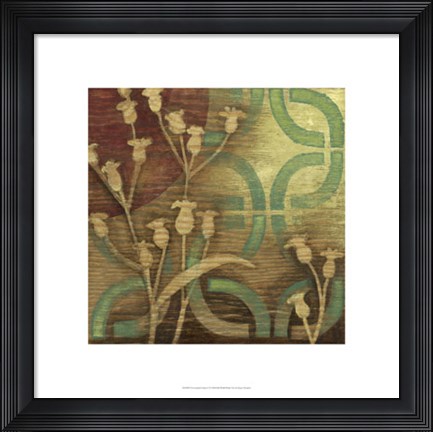 Framed Ornamental Garden I Print