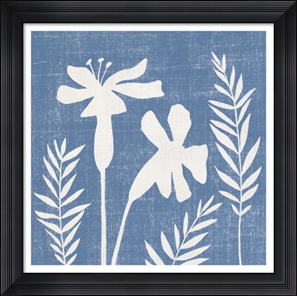 Framed Blue Linen II Print