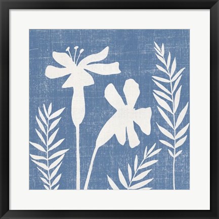 Framed Blue Linen II Print