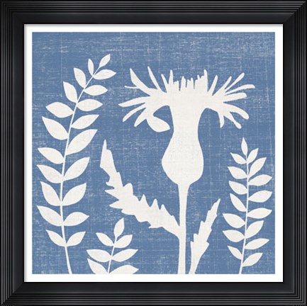 Framed Blue Linen III Print