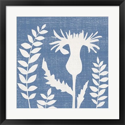 Framed Blue Linen III Print