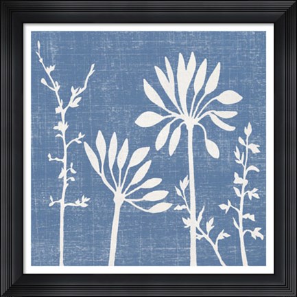 Framed Blue Linen IV Print