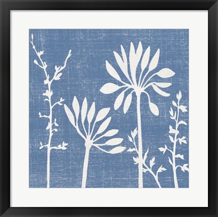 Framed Blue Linen IV Print