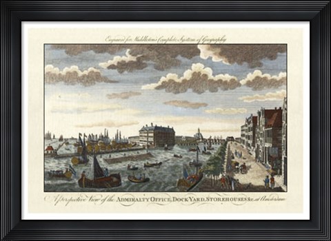 Framed Amsterdam Harbor &amp; Dock-yard Print