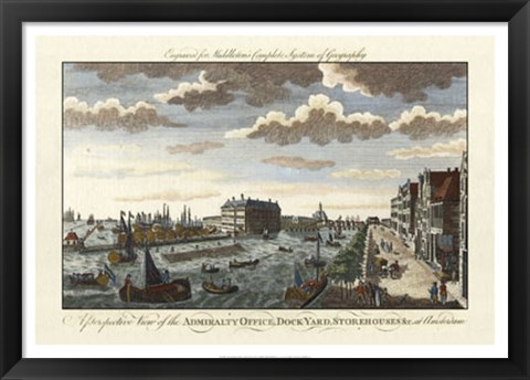 Framed Amsterdam Harbor &amp; Dock-yard Print