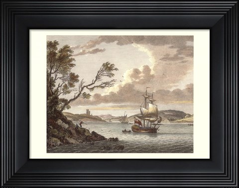 Framed Benton Castle, Milford Haven Print