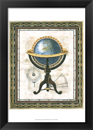 Framed Traditional Globe I Print