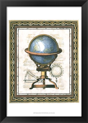 Framed Traditional Globe II Print