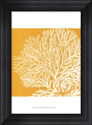 Framed Saturated Coral I Print