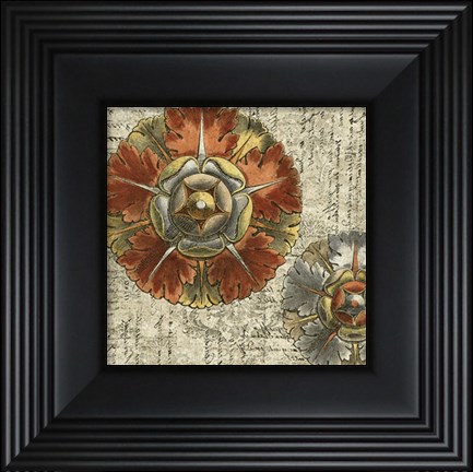 Framed Vintage Rosette IV Print