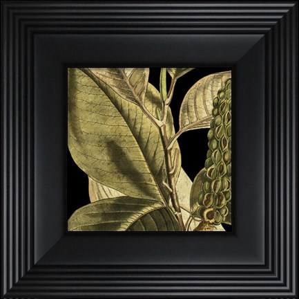 Framed Tranquil Tropical Leaves II Print