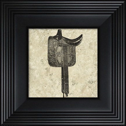 Framed Antique Saddle III Print