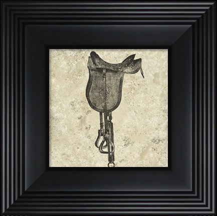 Framed Antique Saddle IV Print