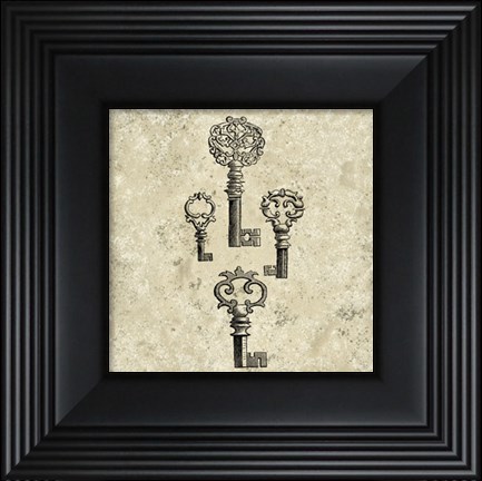 Framed Antique Keys IV Print