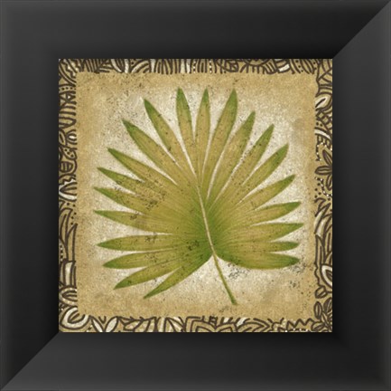 Framed Exotic Palm Leaf II Print
