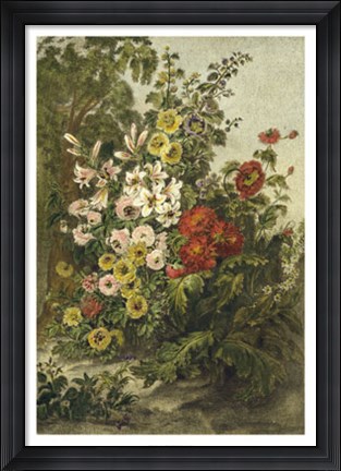 Framed Flower Garden Print