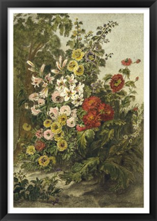 Framed Flower Garden Print